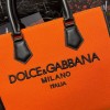 DG canvas shopper embroidered logo orange bag