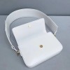 JACQUEMUS Le Carinu white leather shoulder bag