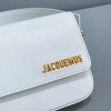 JACQUEMUS Le Carinu white leather shoulder bag