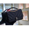 Bvlgari Serpenti Cabochon Leather Shoulder Bag Black