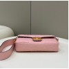 Fendi Baguette pink leather bag 26cm