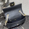 Fendi Baguette chain black leather bag 27cm 8BR783