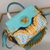 Fendi x Versace Fendace La Medusa Blue Medium Handbag