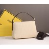 Fendi zucca beige baguette shopping bag