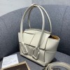 Bottega Veneta Arco Mini White Leather Tote Bag