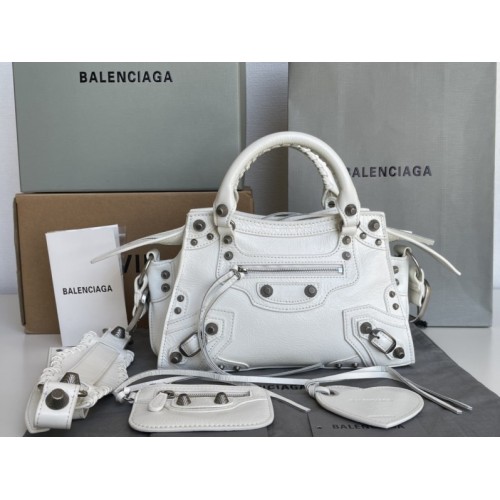 Balenciaga white cagole XS handle bag