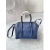 Givenchy Mini Antigona Lock Blue Leather Bag