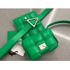 Bottega Veneta Candy Padded Cassette Green Leather Bag