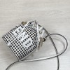 Fendi MON TRESOR net white leather bag