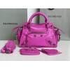 Balenciaga hot pink cagole XS handle bag