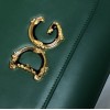 DG dauphine leather Sicily bag in green 25cm