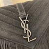 YSL college black suede leather bag