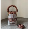 Fendi MON TRESOR brown twist handle bag