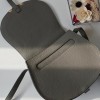 Chloe marcie medium / small gray saddle bag
