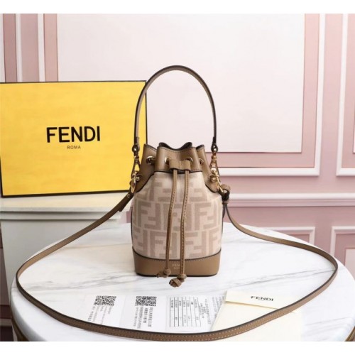 Fendi FF Logo bucket in beige