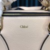 Chloe Small Daria day bag in grained & shiny calfskin beige