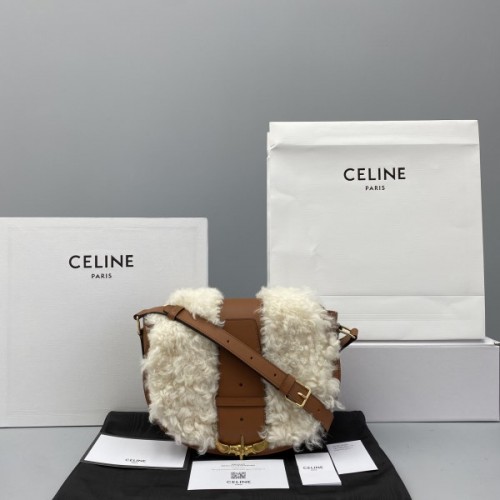 Celine sheep skin shoulder bag