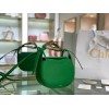 Chloe kiss purse in small grain calfskin green