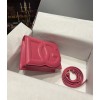 DG calfskin logo pink crossbody bag