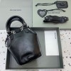 Balenciaga black medium bucket