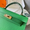 Hermes Kelly Mini Green Leather