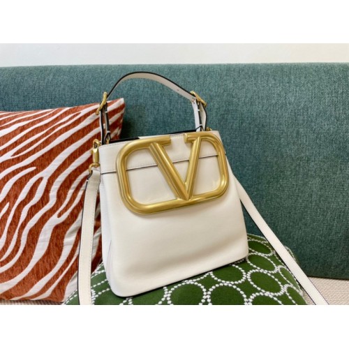 Valentino V logo bucket white 20cm