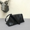 Bottega Veneta fold-over envelope clutch black