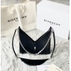 GIVENCHY Black Small Cut Out Chain Black Bag