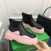 Bottega Veneta Short Boots in Black/ Pink