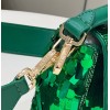 Fendi Baguette Medium Green Sequined Bag