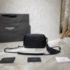 YSL Black Small Quilted All Black Lou Camera Bag