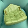 YSL LouLou Puffer Green Medium Bag