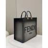 Fendi sunshine tote gray ombre leather 41cm