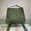 Fendi Peekaboo in green leather 42cm