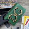 D&G Nappa leather DG Girls shoulder bag in green