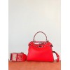 Fendi Peekaboo Iconic mini red leather bag