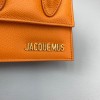 Jacquemus mini tote bag orange leather 12cm