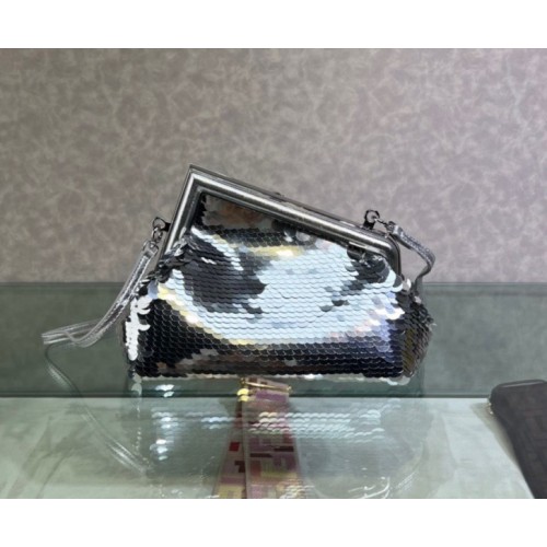 Fendi first silver sequinned leather bag