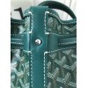 Goyard bucket green leather bag