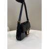 Fendi Mini Baguette black sequinned leather bag