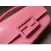 Fendi Baguette patent pink leather phone pouch