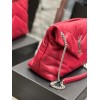 YSL Black Puffer Red Leather Large Bag