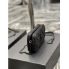 YSL Becky Quilted Double Zip All Black Pouch Bag