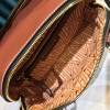 Chloe Small Daria day bag in grained & shiny calfskin red brown