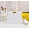 Fendi Peekaboo Iseeyou white tote bag