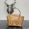 Bottega Veneta Mini intreccio leather top handle bag almond