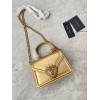 Dolce & Gabbana Metallic Leather Top-Handle Bag