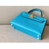 Hermes Kelly Mini Blue Leather