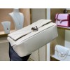 Bvlgari Serpenti Cabochon Leather Shoulder Bag White