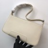 Leather TB White Shoulder Bag